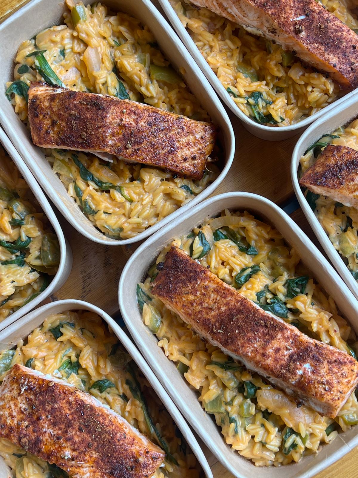 Cajun Salmon Orzo